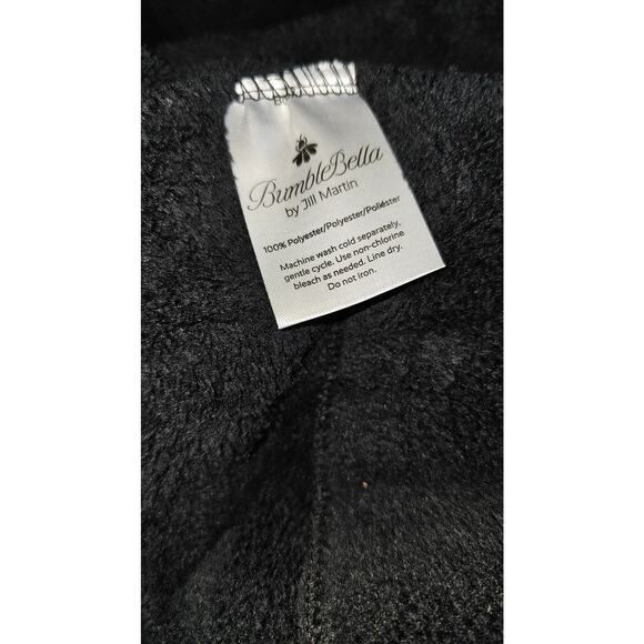 Bumblebella by Jill Martin Regular Sherpa Cardigan Jacket Black fits up to a L - Picture 7 of 8